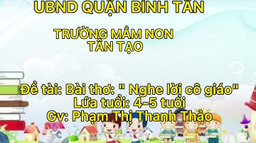 Bài thơ nghe lời cô giáo
