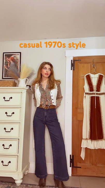 casual 1970s style #1970s #70s #vintagefashion #vintagestyle #grwm #fashionshorts