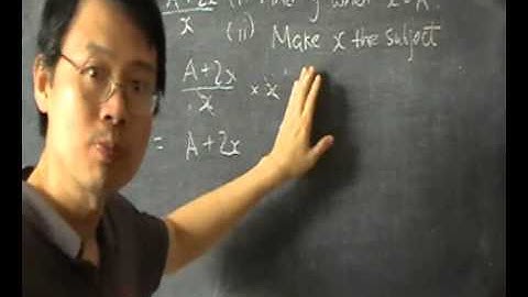 O Level / High School Math - Algebra - Examples 2