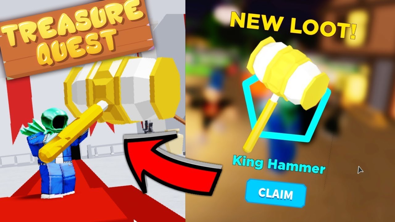 Getting The All New King S Hammer In Treasure Quest Insane Youtube - new treasure quest update 3 codes roblox youtube