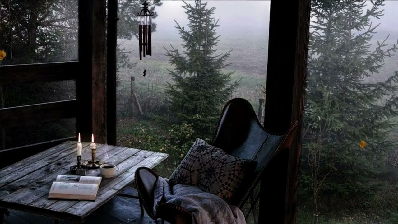 Relaxing Piano Music, Sleep Music, Rain and Relaxing Music, Cozy Courtyard House