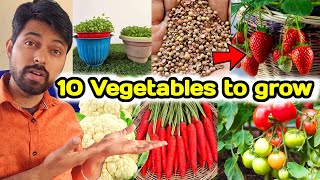 10 Easy Organic vegetables to grow at home, How to grow vegetables in pot at home