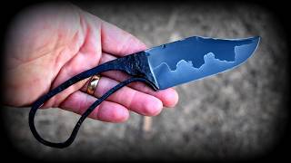 Forging a Blacksmith knife from scrap Damascus #forging #blacksmithing #knifemaking