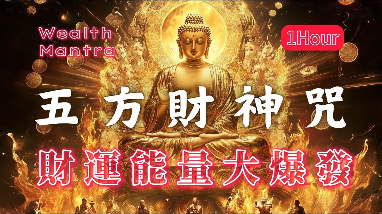 五方財神咒，聆聽五分鐘 立刻打開豐盛財運大門（注意⚠️：能量非常強大） 讓你財運能量大爆發，招財清負債 黃財神 白財神 紅財神 黑財神 綠財神加持你的財運，財富音樂，能量音樂Wealth Mantra