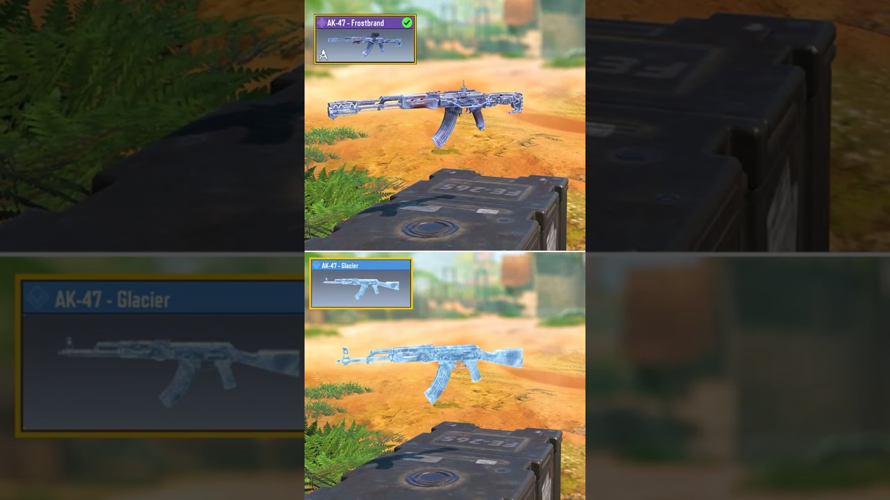 AK 47 Frostbrand Vs AK 47 Glacier in CODM💀