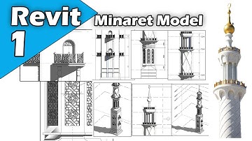 1-Minaret modeling in Revit architecture P1 ريفيت معماري