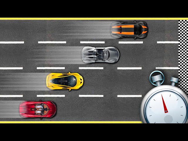 Cars Speed Comparison: 1/4 Mile Race Simulation class=