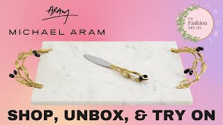 Michael Aram | Olive Branch Cheese Board with Knife UNBOXING | The Fashion Try On