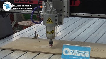 BLUE ELEPHANT cnc woodworking machine cnc 1224 router 2.2kw NCstudio control testing on MDF