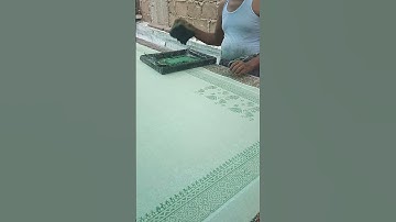 Block printing brilliance 🎨  Textiles infused with vibrant colors 🛠️ #HandmadeArt