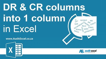 Combine debits and credits into one column in Excel