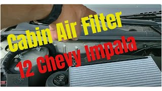Cabin Air Filter Location, 2012 Chevy Impala, Where is Cabin Air Filter Located