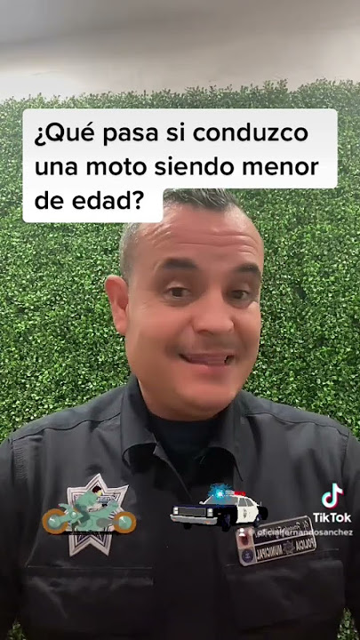 ¿Qué pasa si me detienen manejando una motocicleta y soy menor de edad?