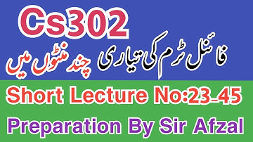 ||Cs302 final term preparation||Most Topic