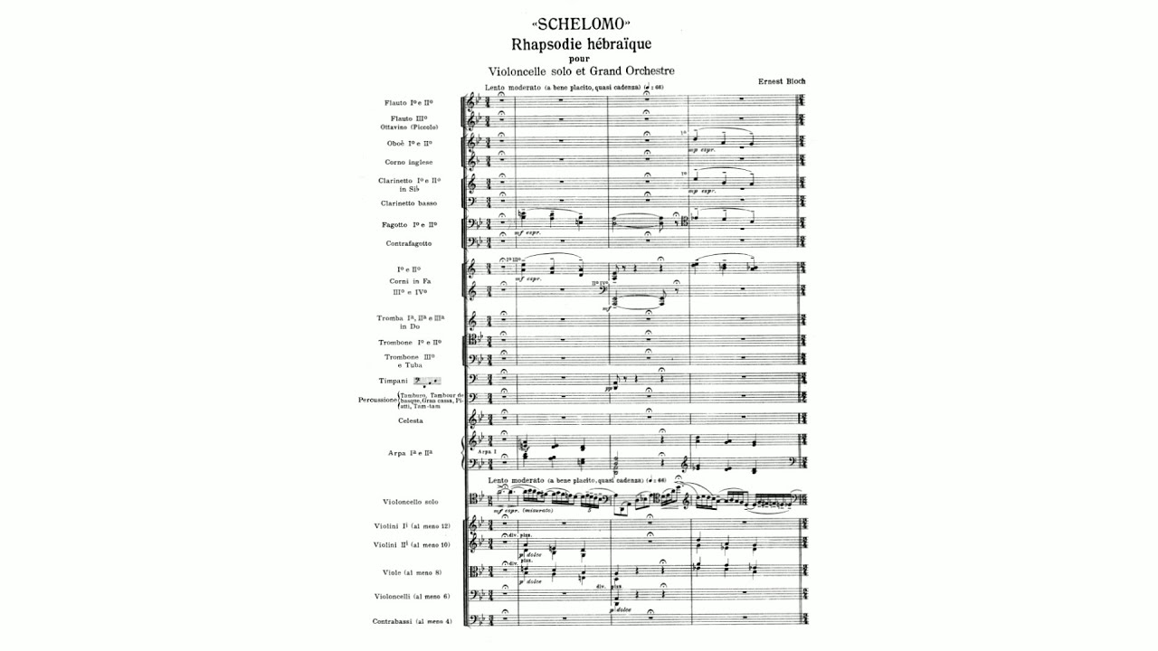 Bloch: Schelomo, B. 39 (with Score)