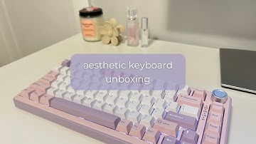 upgrading my workspace 🎀 | aesthetic mechanical keyboard asmr unboxing | yunzii b75 pro sound test