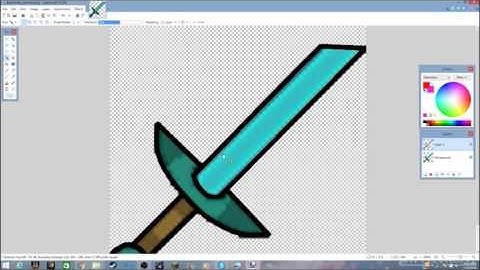 Making a sword in paint.net Tiger Blade