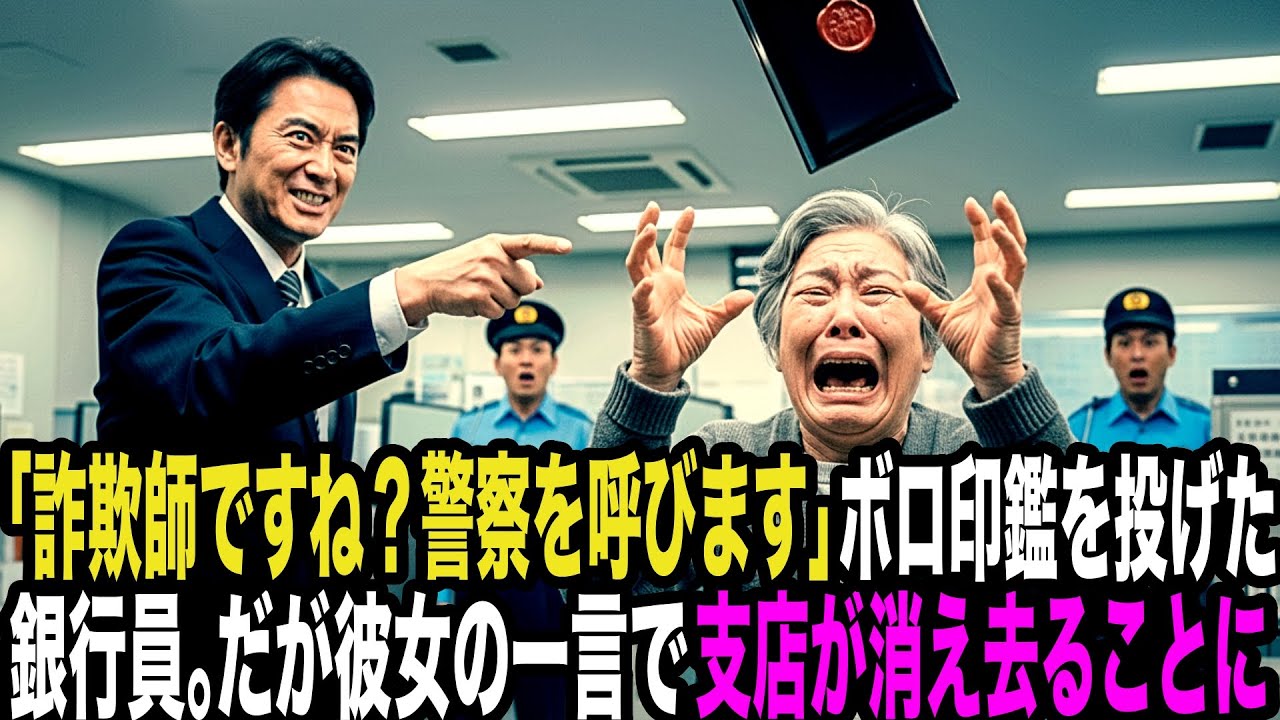 『偽物ですね！』と79歳老婆のボロ印鑑を投げつけた銀行員。翌月、1200億円を失い、支店が閉鎖することに・・・