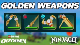 All NEW Mythic Golden Weapons showcase | LEGO FORTNITE Oddysey UPDATE