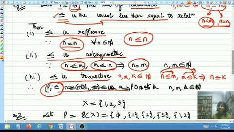Partial Order Relation and Related Examples/by Dr Urvashi Arora