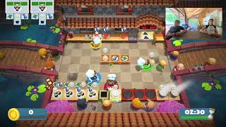 Overcooked 2 - 4 Player Co-op - Level 1-2 - Four Stars ⭐⭐⭐⭐