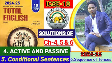 ICSE-10 |TOTAL ENGLISH SOLUTION 2024-25| Solution of Active & passive voice|Conditional sentences🔥