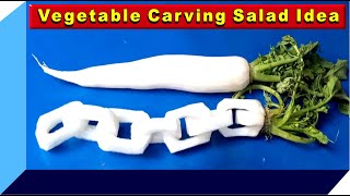 Easy Ideas, Vegetable Carving Salad, Salad Ideas Easy, Art Of Salad, Kitchen Tips, Rasoi Tips, Salad