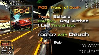 Pod - Planet of Death - Time Attack 1 Lap with Flying Deuch CP exploit on Track n°1: BELTANE
