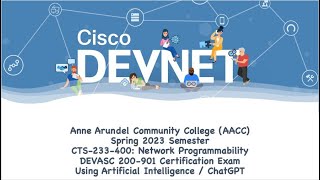 AACC - Spring 2023 - CTS-233-400 - DEVASC 200-901: Using ChatGPT to Advance Your Linux/Python Skills