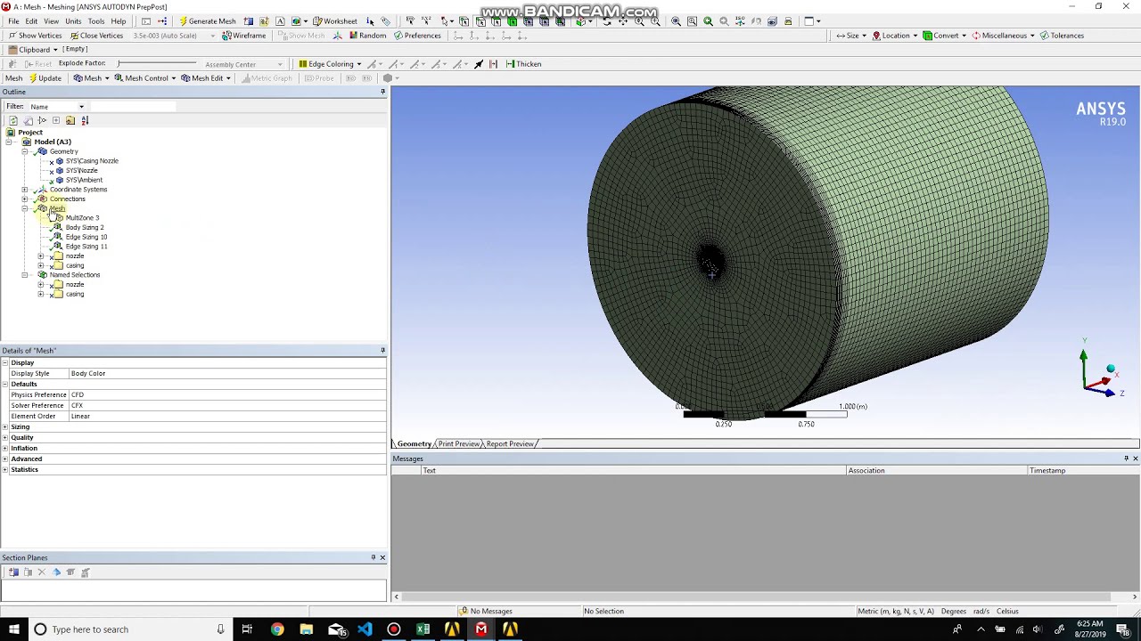 ANSYS CFX - Supersonic Convergent-Divergent Nozzle - Mesh - Part 3 ...