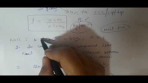 Class 12 Chapter 1-Solid State: Calculation Of Density Of Cubic Crystal