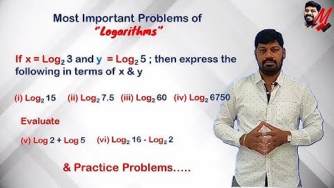 X Class - Real Numbers - Most  Important Problems of Logarithms - LM 265