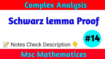 Schwarz Lemma In Complex Analysis | Schwarz Lemma | Msc Math