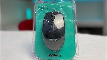 Logitech M100 Full Sized Wired Mouse Unboxing