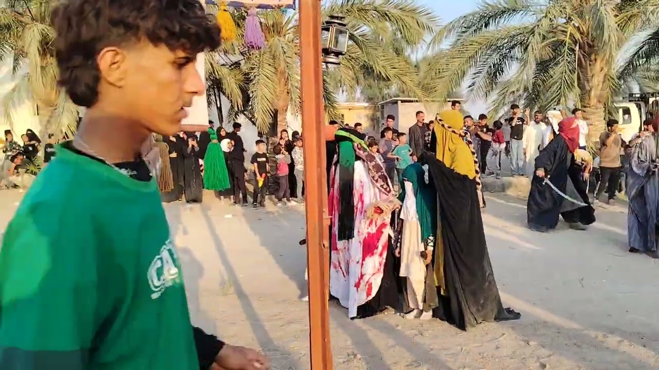 اقام موكب تشابيه اهل البيت ع عمل ذكرى استشهاد مولاتي فاطمة الزهراء ع في مرقد السيده اسماء