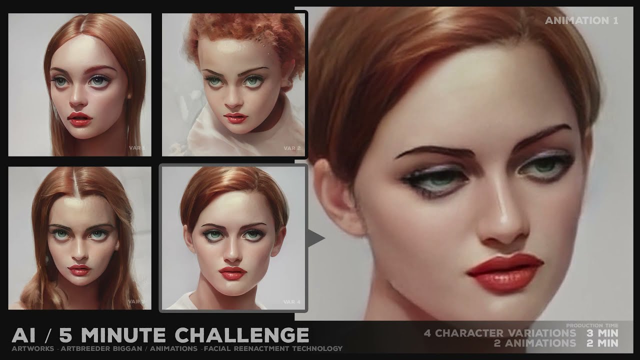 Daily AI-Generated Portraits in 5 Minutes Artbreeder and Facial Reenactment Technology (CGAN) 18/365