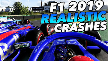 F1 2019 REALISTIC CRASHES