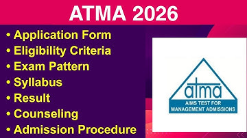 ATMA 2026 - Eligibility Criteria, Exam Date, Application form, Syllabus