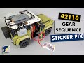 Gearbox sticker fix for the LEGO Technic 42110 Land Rover Defender