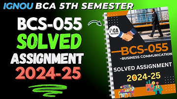 BCS-055 Solved Assignment January 2025 || IGNOU BCA 5th Semester Solved Assignment 2025