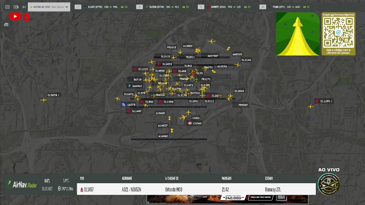 AEROPORTO INTERNACIONAL DE ATLANTA - KATL - ATL - RADAR E ATC