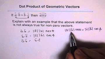 Dot Product Relation in Three Vectors - EDEXCEL - GCSE