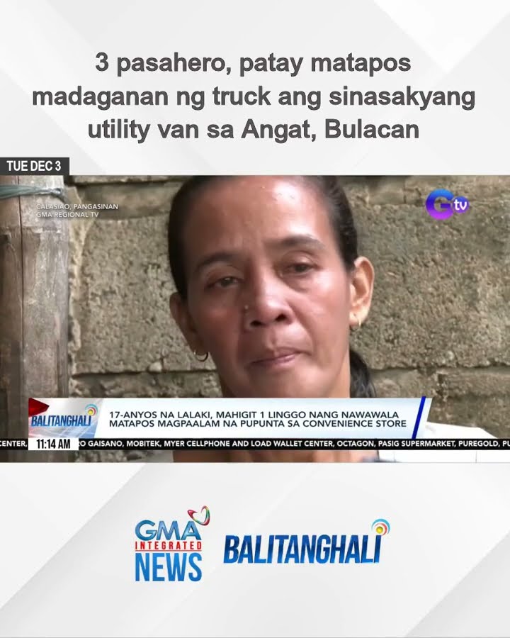 3 pasahero, patay matapos madaganan ng truck ang sinasakyang utility van | Balitanghali