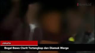 Begal Bawa Celurit Tertangkap dan Diamuk Warga