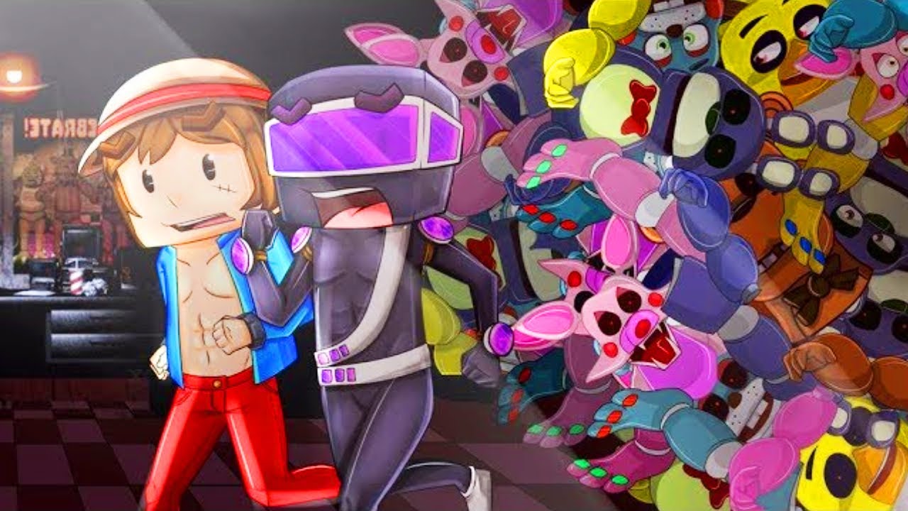 Base de Animatrónicos vs TSUNAMI en Minecraft