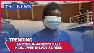 (SEE VIDEO) Amotekun Arrests Male Kidnapper In Lady's Dress