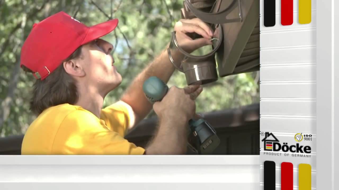 Монтаж пластиковой водосточной системы Деке своими руками. Установка ...