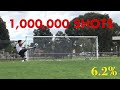 What if a Man did a Million Football Shots? - 62011th Shots (6.2%) - Soccer Shooting Progress