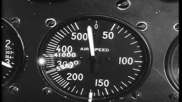 Air speed meter of United States BT-13 aircraft indicating variations in speed HD Stock Footage