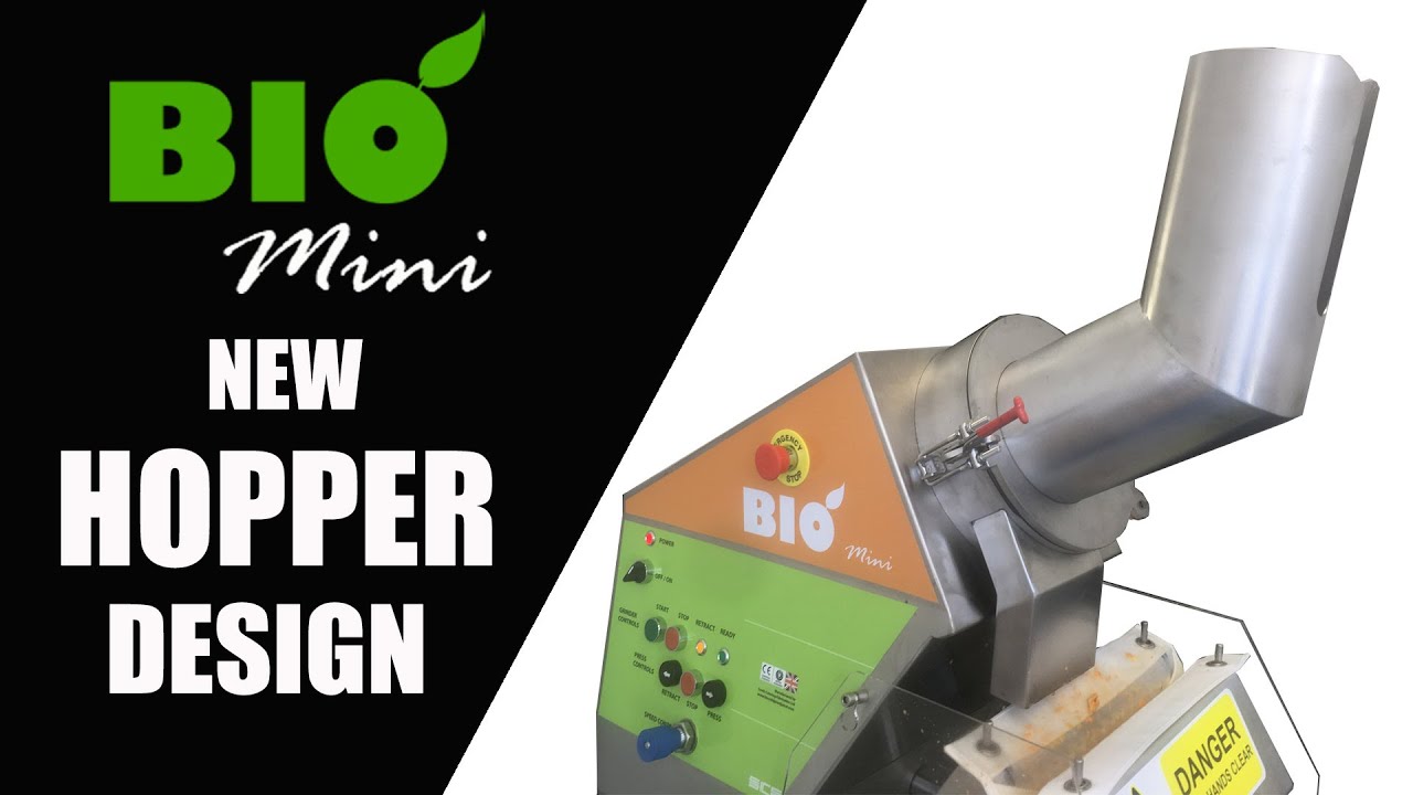 Bio Mini Commercial Cold Pressed Juicer New Hopper Chute Design 2020